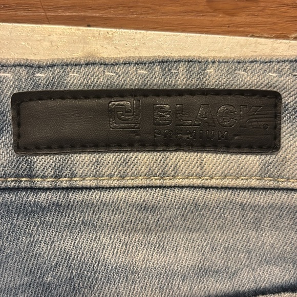 Black Premium Mens size 30waist jeans Distressed black mesh Light wash No flaws - Picture 9 of 11